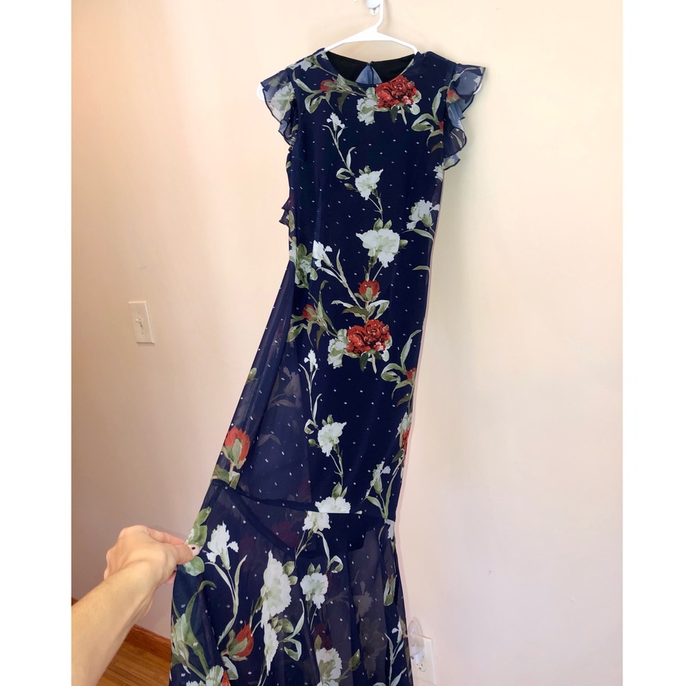 ASOS hope&ivy embroidered midi dress w/ peplum hem - Picture 6 of 11